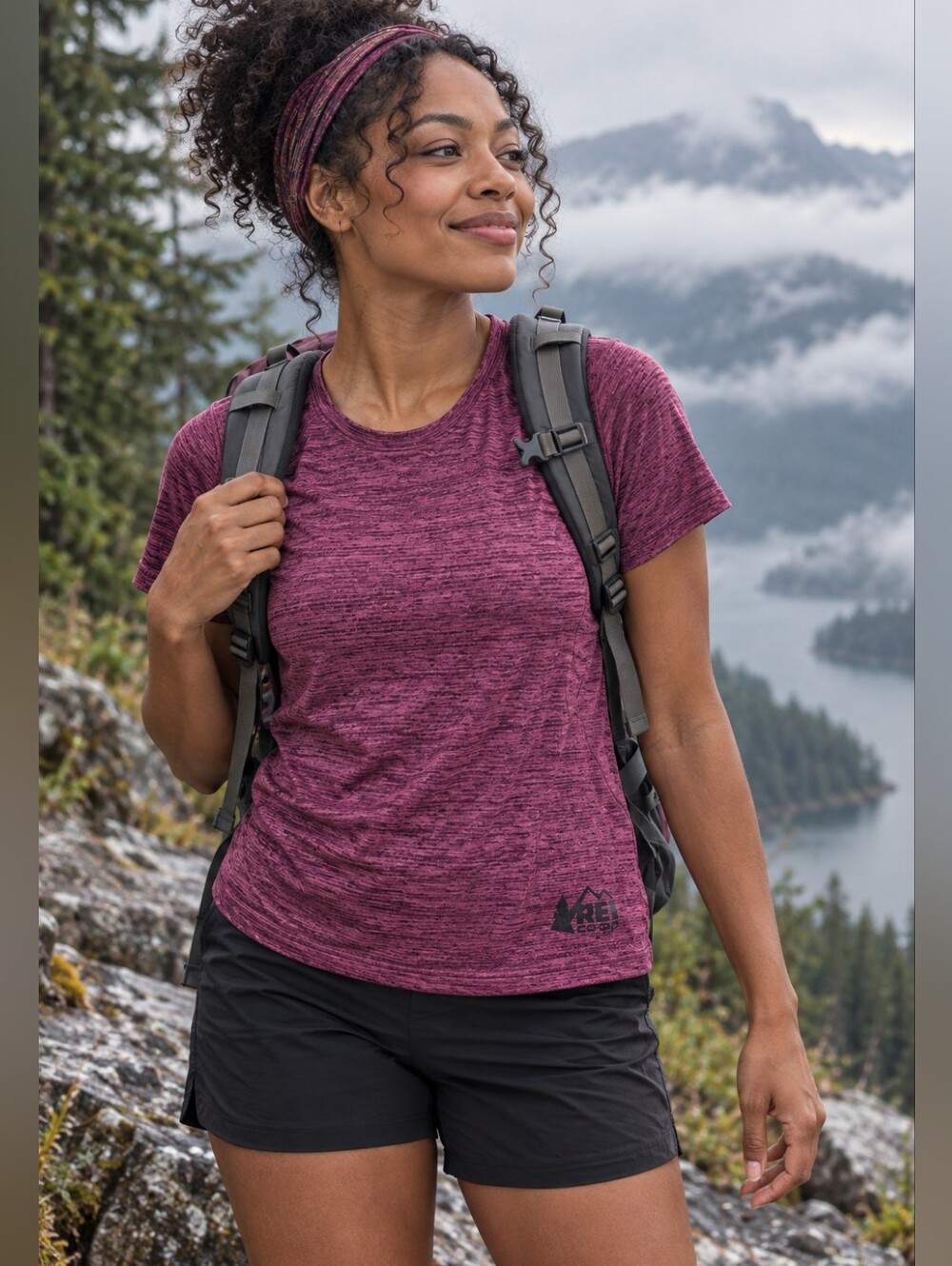 REI Co-op Women's Active Short Sleeve Performance Tee Purple Size S